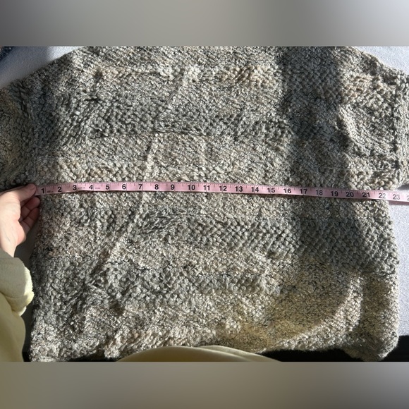 Lucky Brand Wool Blend Cozy Knit Women's Sweater - Gray and Cream - Picture 6 of 8